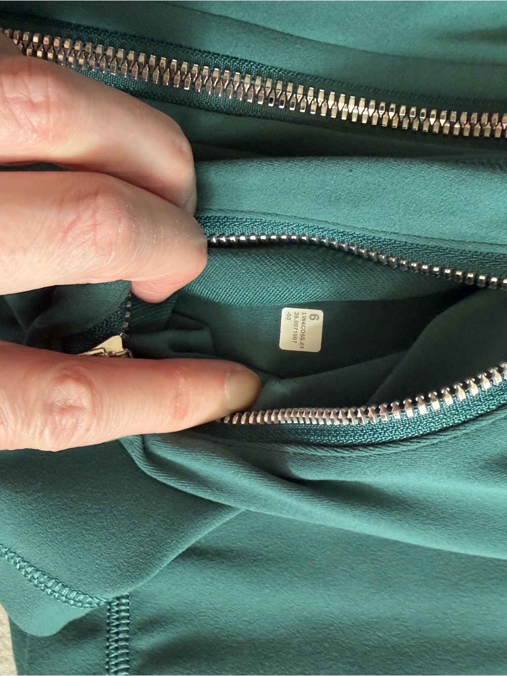 lululemon athletica Teal Full-Zip Pullover Deep Marina Define Jacket Silver Nulu - Picture 6 of 6